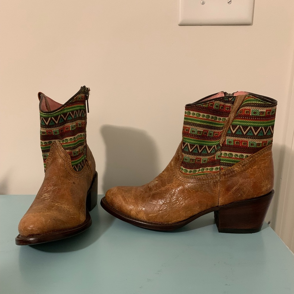 Vaccari cowboy boots, multicolored, size 8.0